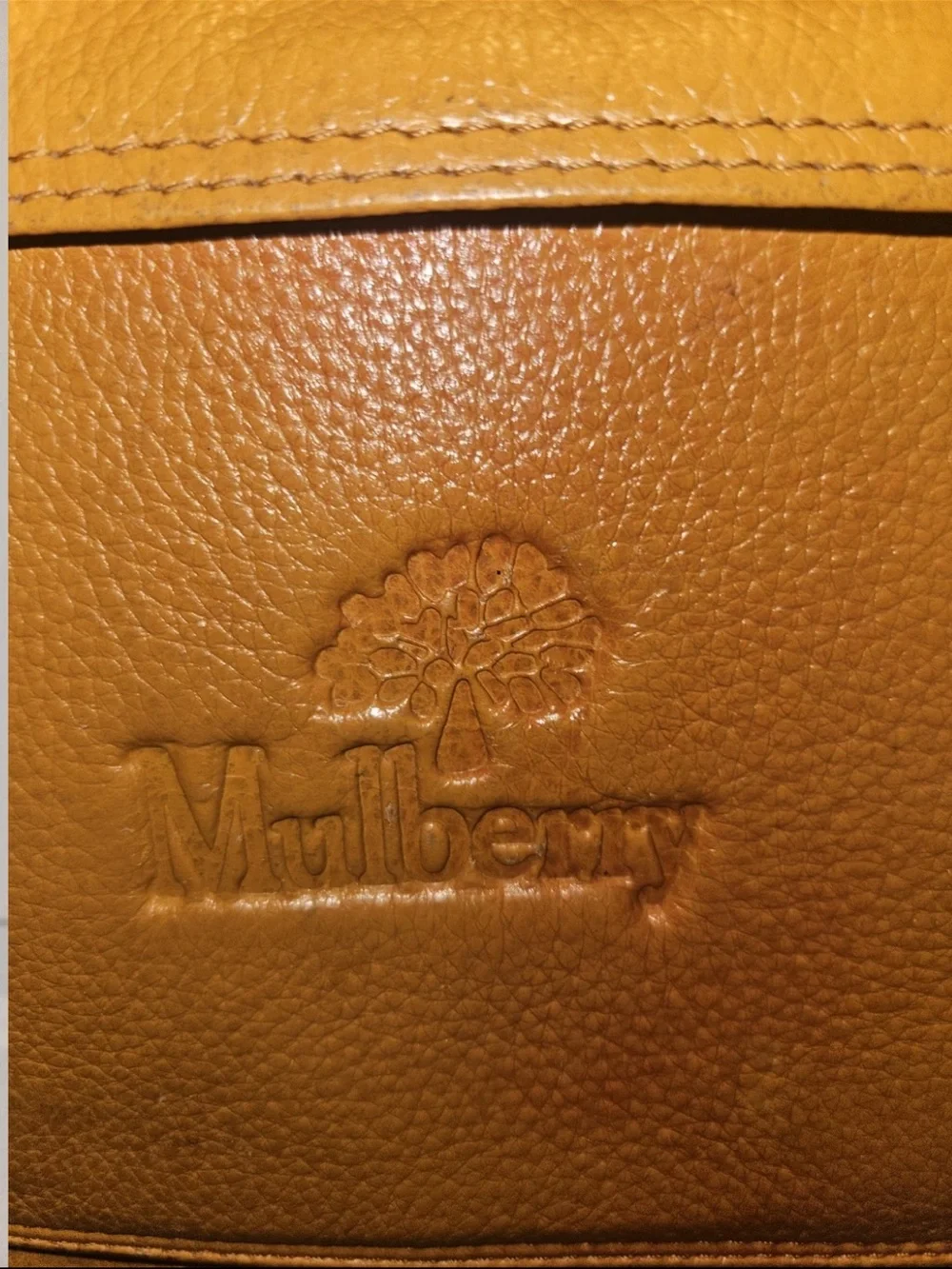 Mulberry Tan Leather Messenger Crossbody Bag